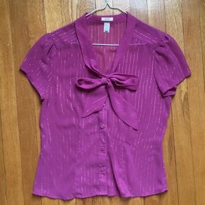 Old Navy Bow Blouse Size M